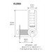 Codelocks CL2255 Digital Push Button Code Lock and Latch with Key Override - Brushed Steel