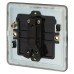 Knightsbridge 10AX 1 Gang 2 Way Screwless Flat Plate Light Switch - Matt Black