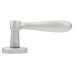 Serozzetta by Carlisle Brass Satin Chrome Scroll Door Handles on Round Rose - Verdun Range 