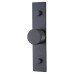 Frelan Hoxton Sturt Cabinet Knob on Fanshaw Backplate - 30mm Diameter - Matt Black