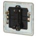 Knightsbridge 10AX 1 Gang 2 Way Screwless Flat Plate Light Switch - Brushed Chrome
