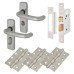 Exel Puma 19mm Return to Door Bathroom Lock Door Handle Kit - Aluminium