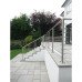 SWR Balustrade Base Plate & Floor Post - 1100mm Length - 316 Brushed Satin Stainless