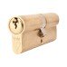 Yale 1 Star 6 Pin Kitemarked 80mm Euro Double Cylinder - 40 + 40mm - Pol Brass - Keyed to Differ