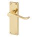 Exel Polished Brass Budget Scroll Latch Door Handle - Mia Range - 153 x 42mm