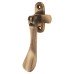 Exel Cast Victorian Mortice & Hook Plate Casement Window Fastener - Reversible - Antique Brass