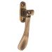 Exel Cast Victorian Mortice & Hook Plate Casement Window Fastener - Reversible - Antique Brass
