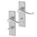 Exel Satin Chrome Budget Scroll Bathroom Door Handle - Mia Range - 153 x 42mm Exel Satin Chrome Budget Scroll Bathroom Door Handle - Mia Range - 153 x 42mm