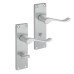 Exel Satin Chrome Budget Scroll Bathroom Door Handle - Mia Range - 153 x 42mm Exel Satin Chrome Budget Scroll Bathroom Door Handle - Mia Range - 153 x 42mm