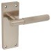 Exel Satin Nickel Lines Latch Door Handle - Nova Range - 155 x 55mm