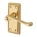 Exel Polished Brass Budget Rope Edge Scroll Latch Door - Short Plate - Mia Range - 105 x 48mm