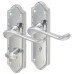 Exel Polished Chrome Scroll Bathroom Door Handle - Ashmead Range - 168 x 46mm