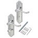 Exel Polished Chrome Scroll Bathroom Door Handle - Ashmead Range - 168 x 46mm