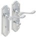 Exel Polished Chrome Scroll Bathroom Door Handle - Ashmead Range - 168 x 46mm