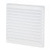 Louvre Vent - 166 x 160mm - 10360mm² Free Air Flow - White Plastic
