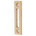 Replacement Casement Window Fastener Mortice Plate - 75mm Length - Polished Brass