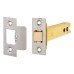Exel Heavy Duty Tubular Latch - 128mm Case - 107mm Backset - Square - Satin Stainless Steel Exel Heavy Duty Tubular Latch - 128mm Case - 107mm Backset - Square - Satin Stainless Steel