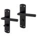 Exel Matt Black Mitred Bathroom Door Handle - 172 x 44mm