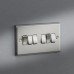 Knightsbridge 10AX 6 Gang 2 Way Round Edge Light Switch - Brushed Chrome