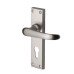 Heritage Brass by M Marcus Satin Nickel Euro Lock Door Handle - Windsor Range - 154 x 40mm