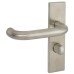 Exel Satin Stainless Steel 19mm Return to Door Bathroom Door Handle - Square - 57mm c/c - LH