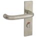 Exel Satin Stainless Steel 19mm Return to Door Bathroom Door Handle - Square - 57mm c/c - LH