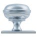 Alexander & Wilks Quantock Cabinet Knob on Square Backplate - 38mm Diameter - Polished Chrome