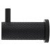 Alexander & Wilks Brunel Diamond Knurled Single Coat Hook - 48 x 25mm - Matt Black