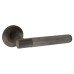 Alexander and Wilks Dark Bronze Knurled Door Handles on Round Rose - Spitfire Range 