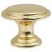 Exel Rim Round Cabinet Knob - 30mm Diameter - Polished Brass