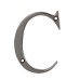 76mm Screw Fix Door Letter - C - Bright Bronze