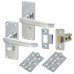 Exel Victorian Privacy Latch Door Handle Kit - Short Plate - Polished Chrome