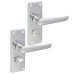 Exel Victorian Privacy Latch Door Handle Kit - Short Plate - Polished Chrome
