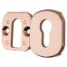 Fab & Fix Security Euro Cylinder Pull Escutcheon – 82 x 52mm – Hardex Rose