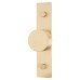 Frelan Hoxton Sturt Cabinet Knob on Fanshaw Backplate - 40mm Diameter - Satin Brass