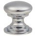 Exel Victorian Turned Round Cabinet Knob - 25mm Diameter - Polished Chrome