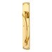 Carlisle Brass Offset Door Pull Handle on Plate - Screw Fix - 450 x 75mm - RH - Polished Brass