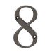 76mm Screw Fix Door Numeral - 8 - Bright Bronze