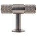 Carlisle Brass 13mm Knurled T-Bar Cabinet Knob - 50 x 40mm - Anthracite Grey