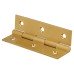 Solid Drawn Butt Cabinet Hinge - 75 x 40 x 2.0mm - Satin Brass - Pair Solid Drawn Butt Cabinet Hinge - 75 x 40 x 2.0mm - Satin Brass - Pair