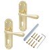 Hampstead Polished Brass Keyhole Lock Door Handle - Genoa Range - 168 x 45mm
