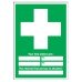 Exel Your First Aiders Are/Nearest First Aid Box Sign - 210 x 148mm - Rigid Plastic