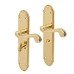 Carlisle Brass Polished Brass Georgian Bathroom Door Handle - Long Plate - Chesham Range - 249 x 50mm