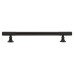 Exel York 12mm Partially Knurled T-Bar Cabinet Pull Handle - 160mm Centres - Matt Black