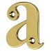 55mm Screw Fix Door Letter - a - Polished Brass Effect