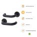 Exel Matt Black 19mm Return to Door Handles on Round Rose