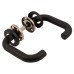Exel Matt Black 19mm Return to Door Handles on Round Rose