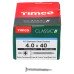 TIMCO Classic Pozi Countersunk Wood Screws - 4.0 x 40mm - A2 Stainless Steel - Pack of 200