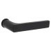 Hoppe Matt Black Door Handles on Round Mini Rose - Dallas Range 