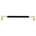 Hampstead Aquarius 10mm Lines T-Bar Cabinet Pull Handles - 224mm Centres - Satin Brass/Matt Black